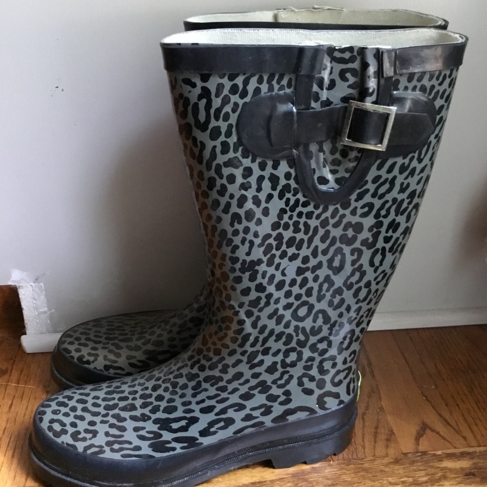 Women's Western Chief Rubber Rain Boots Leopard
